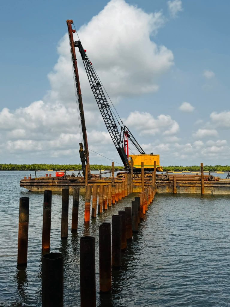 Concrete jetty construction from Joshua Technical Services Limited Company based in Port Harcourt, Rivers State